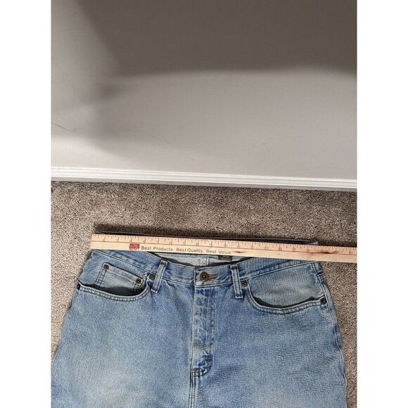 Y2K Denim Skater Streetwear Loose Fit Straight Leg Jeans Men's 34x30 Baggy - Picture 6 of 8